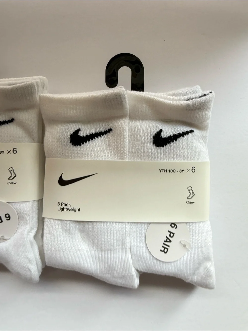 (2) New Nike Little Kid Crew Socks Size: 10c -3Y